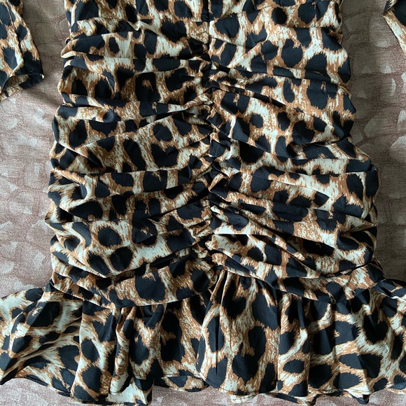 LEOPARD PRINT MINI DRESS - Picture 11 of 14